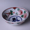 南京赤絵呉須鉢