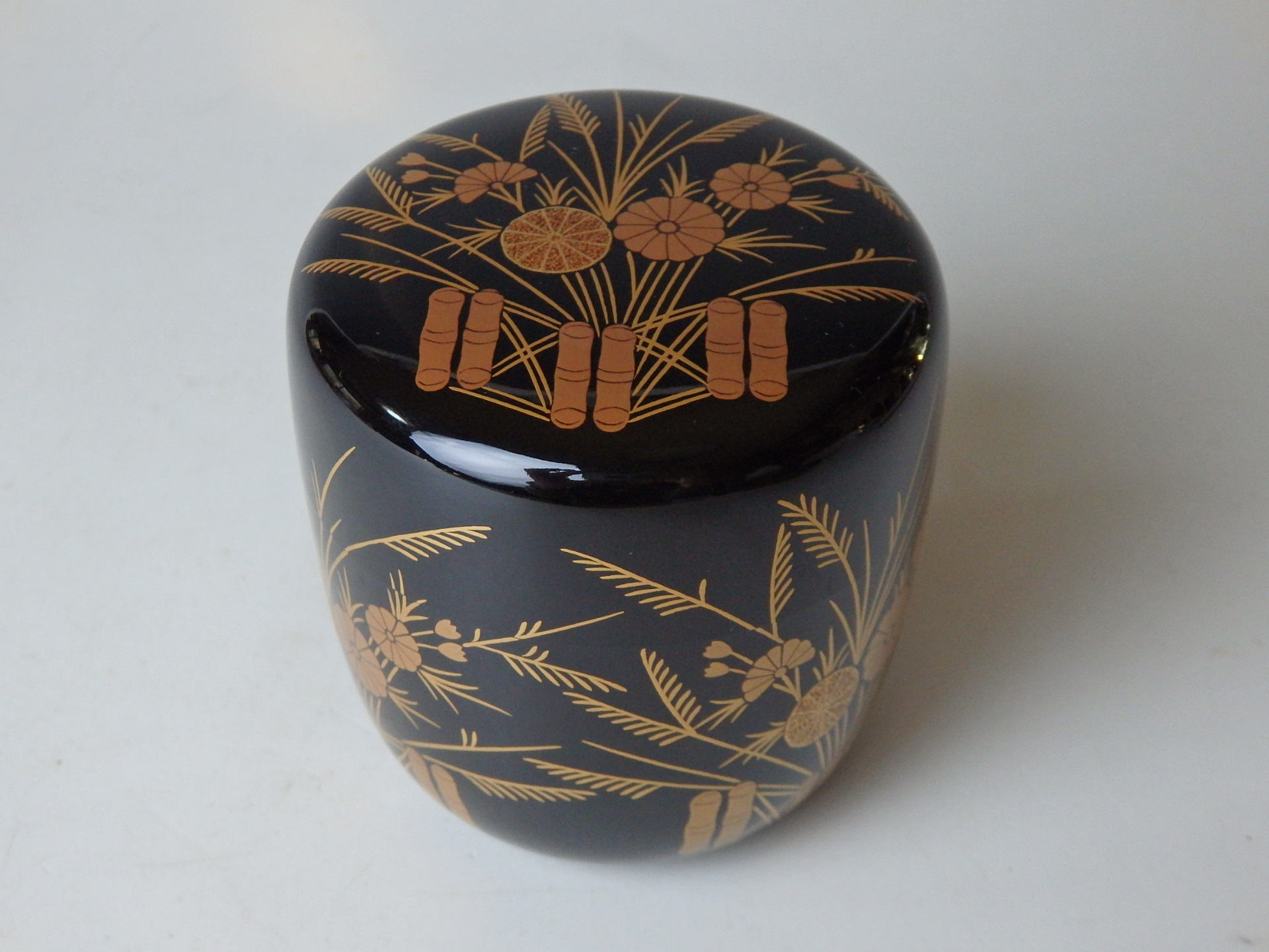 漆器 茶道 棗 稲穂 朱色 - 食器 